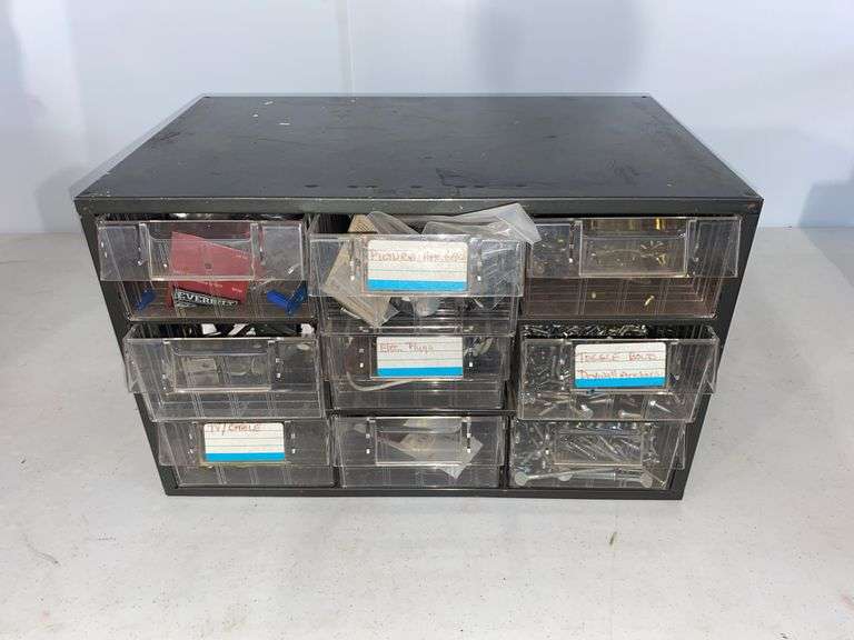 Plastic Organizer With Screws & Ect