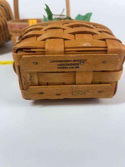 1995 Longaberger Hope Basket, 1998 Longaberger Mother’s Day Basket, Longaberger Latching Basket