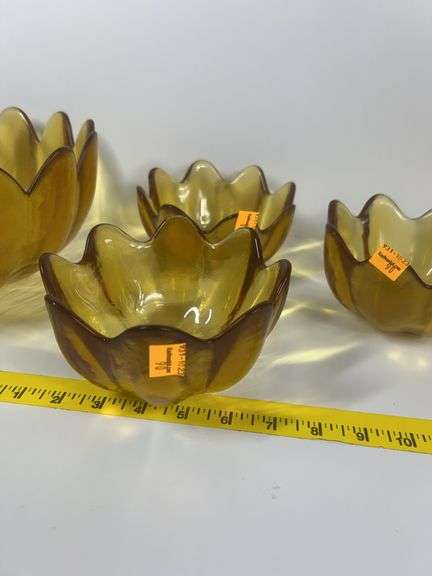 Vintage Blenko Lotus Bowl Set