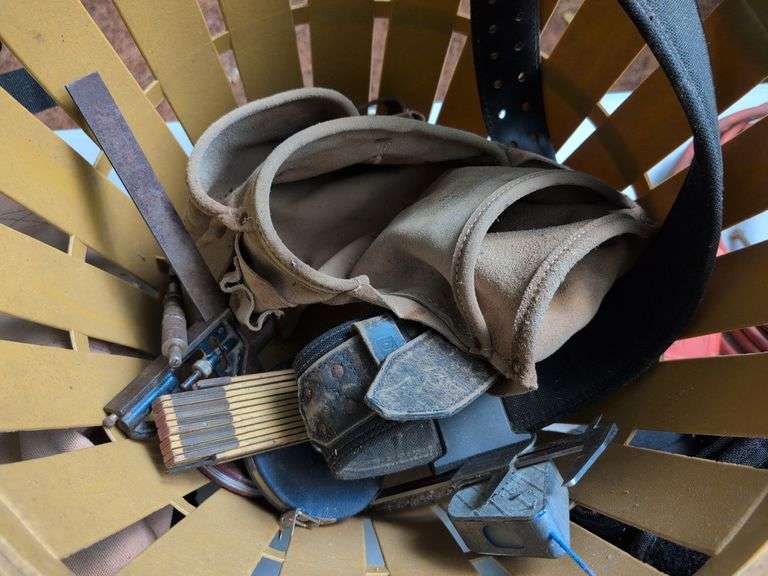 (2) tool belts with tools, extension cords, and other items