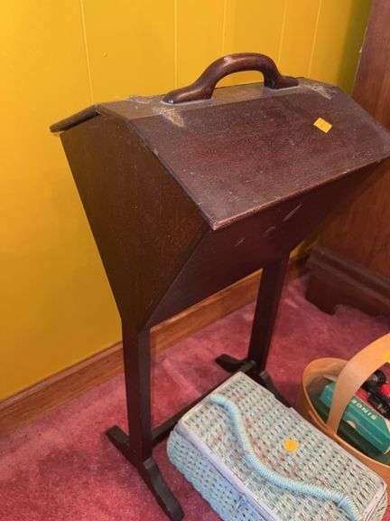 Sewing Stand with Contents, Sewing Box with Contents, Sewing Supplies