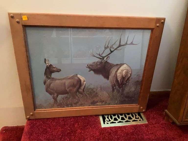 Framed Elk Print
