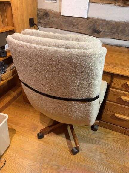 Office desk and rolling chair
