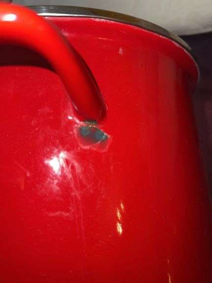 Unmarked Red Stock Pot, West Bend Electric Wok (NO CORD)