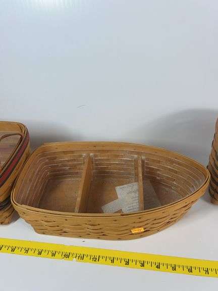 2000 Longaberger All American Sparkler Basket, Longaberger Tow Your Boat Basket, (2) Small Longaberg