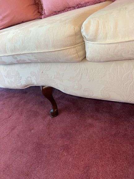 Victorian Style 3 Cushion Sofa and Pillows