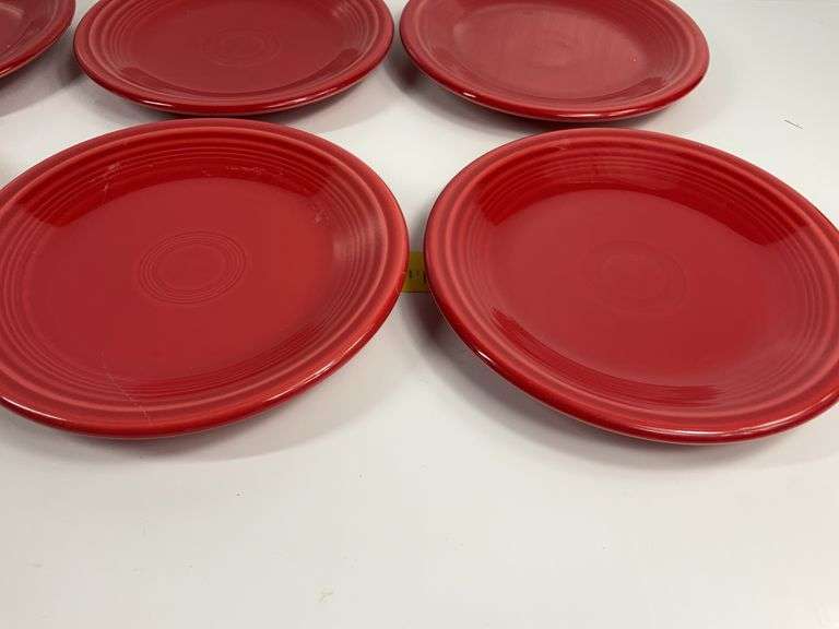 (8) Red Fiesta Ware Dishes