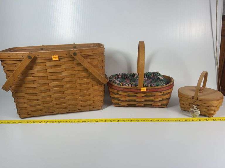 Longaberger Tall Basket, Longaberger Easter Basket, Longaberger 1999 Horizon of Hope Basket