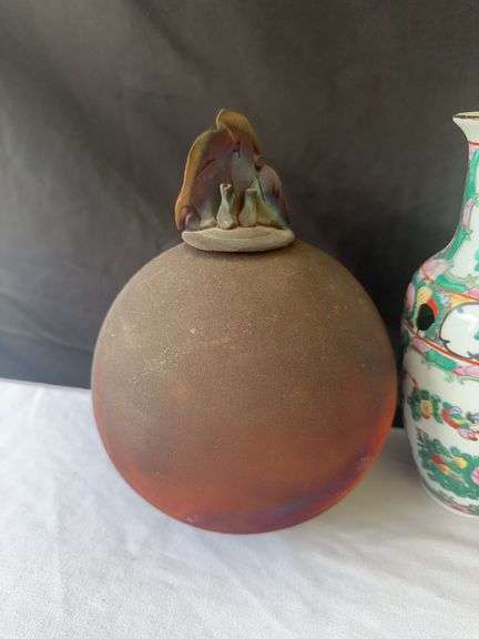 (2) Vases, (12) Napkin Rings, Waterford Crystal Clock, Leather Leaf, and other misc.