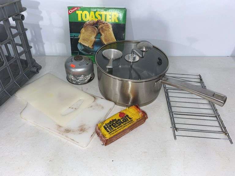 Popcorn Popper , Cutting Boards , Camp Stove Toaster , Fire Starter