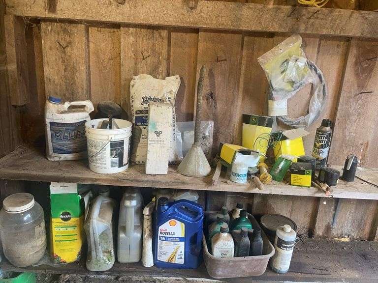 Contents of 2 Shelves - Including oils, Miracle Grow and More