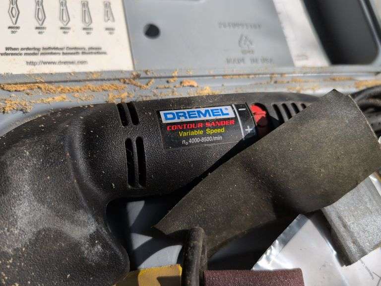 Dremel contour sander and Porter Cable orbit sander