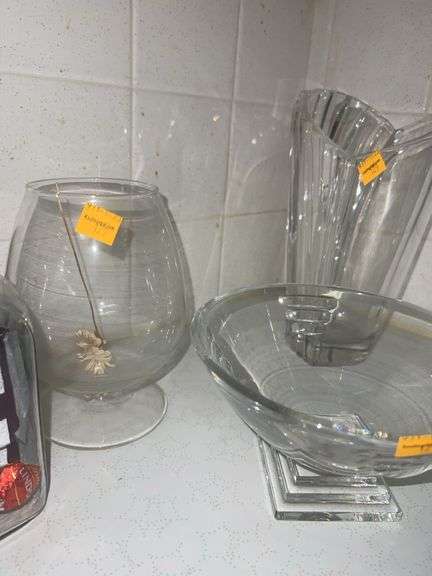 Assortment of Clear Glassware