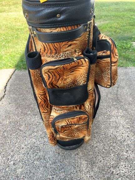 Leopard Print Golf Bags with Clubs