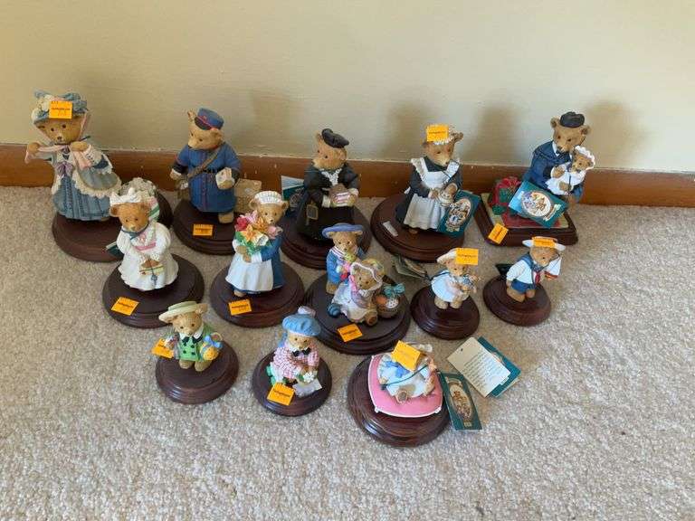 (13) Upstairs Downstairs Bears Figurines