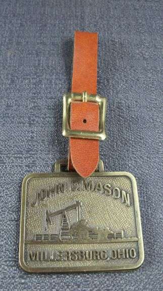John C Mason, Millersburg, Ohio, watch fob