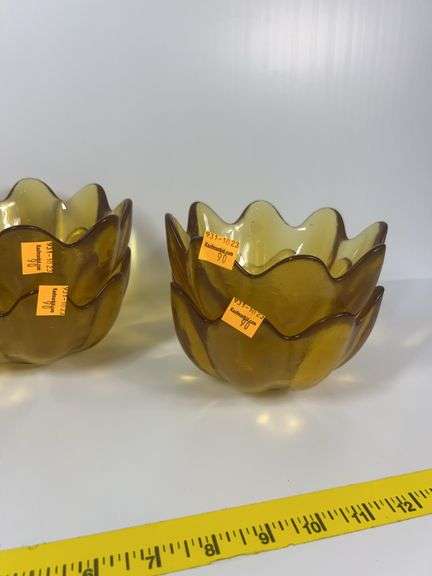 Vintage Blenko Lotus Bowl Set