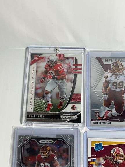 (6) Chase Young Football Trading Cards