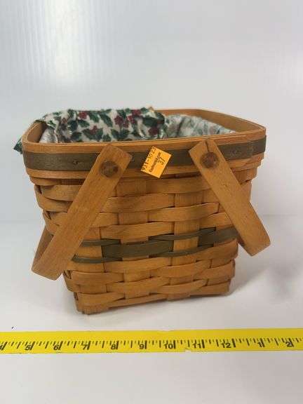 Longaberger Cranberry Basket, Fathers Day Basket, Woven Memories Basket