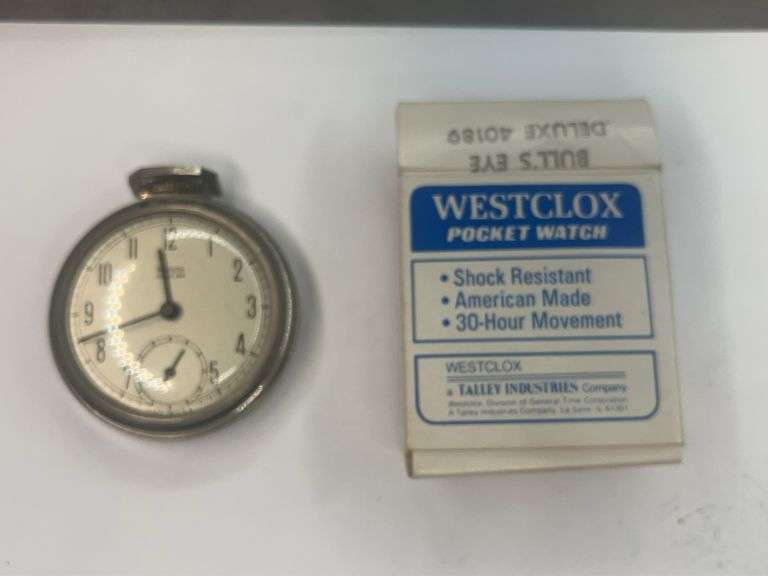 Westclox Bulls Eye Deluxe 40189 Pocket Watch