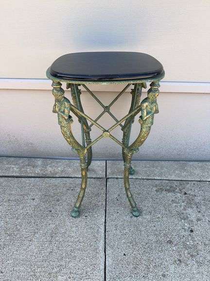 Vintage Verdigris Figural Gueridon Table