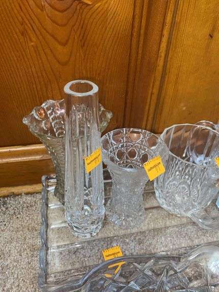 Assortment of Clear Glassware