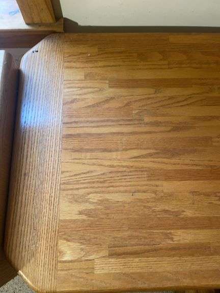 (3) wooden office desks