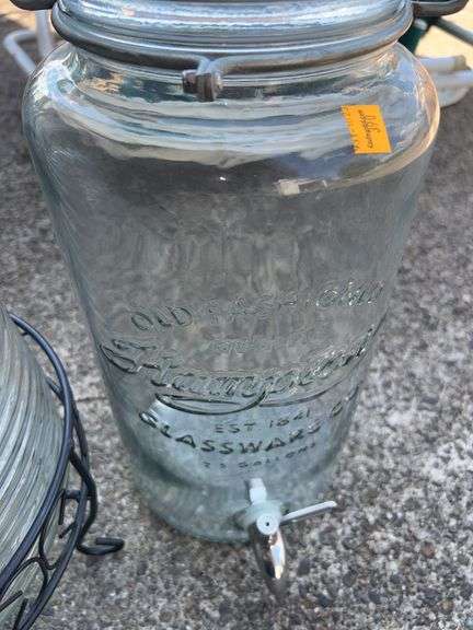 (2) Glass Drink Dispensers