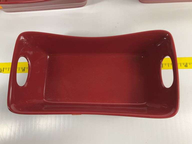 (3) Rachael Ray Red Serving Dishes