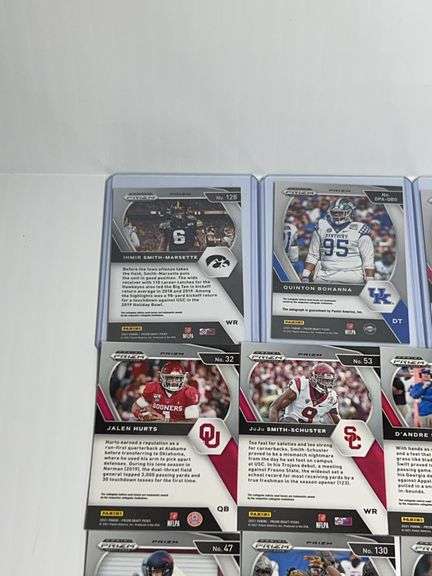 Assortment of College Football Trading Cards