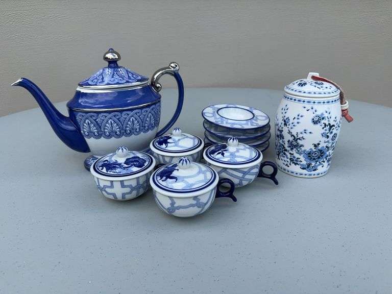 Blue and White China Set
