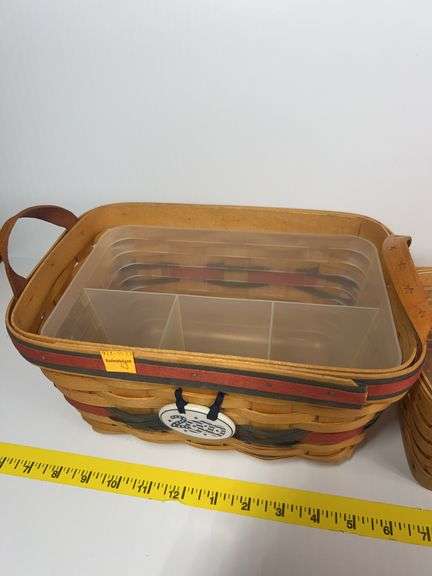 2000 Longaberger All American Sparkler Basket, Longaberger Tow Your Boat Basket, (2) Small Longaberg
