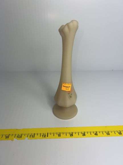 Fenton Custard Satin Bud Vase