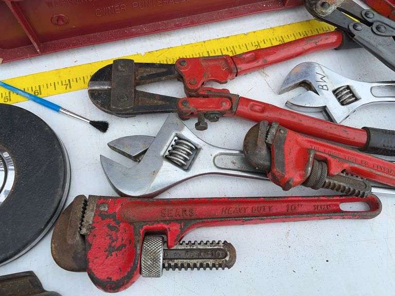 Crate with Variety of Tools