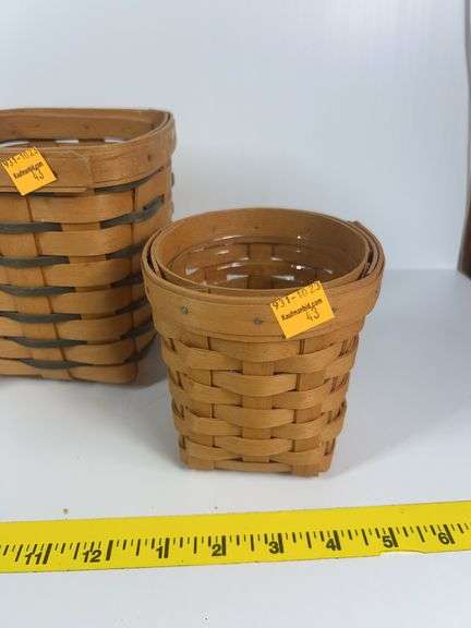2000 Longaberger All American Sparkler Basket, Longaberger Tow Your Boat Basket, (2) Small Longaberg