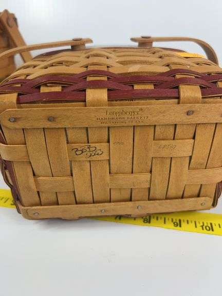Longaberger Cranberry Basket, Fathers Day Basket, Woven Memories Basket