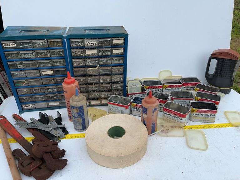 Organizers with Screws, Pipe Wrenches, Etc.