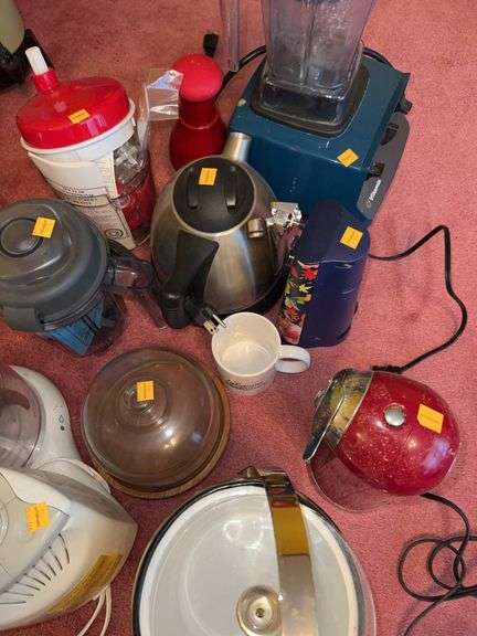 Large Assortment of Kitchen Appliances- Blenders, Mixers, Electric Can Opener