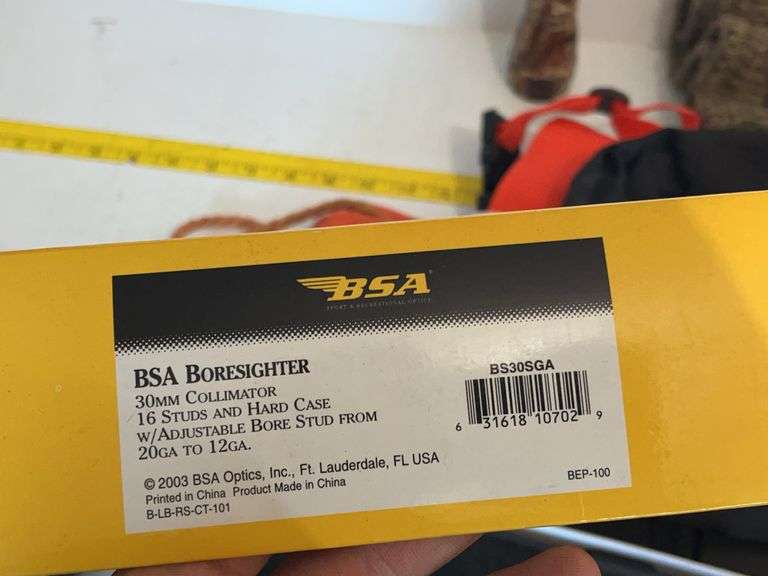 BSA Bore Sighter, Mask, Raincoat, Bag Pouch