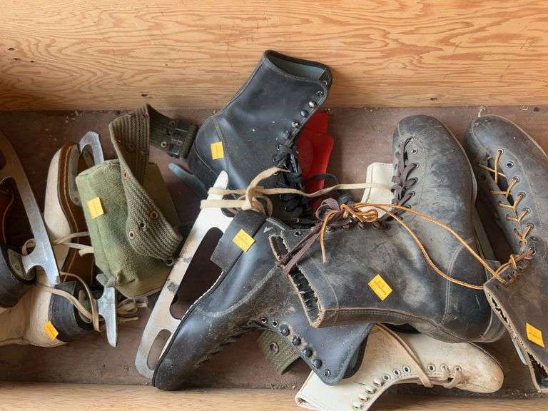 Assortment of Vintage Ice Skates