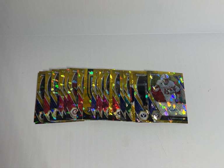 Assortment of Prizm Football Trading Cards