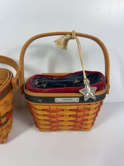 Longaberger Inaugural Basket, Wall Hanging Basket, Dresden Basket, Herb Baskets