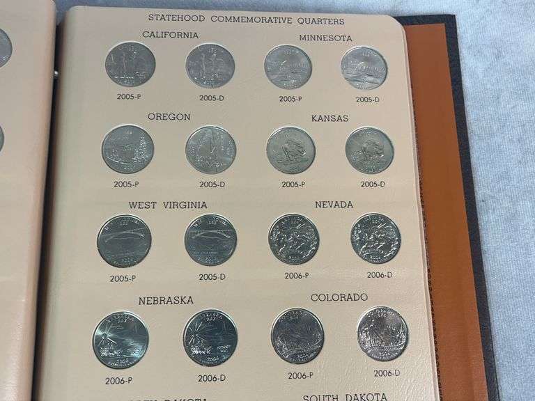1999-2008 Statehood Commemorative Washington Quarters Complete Book