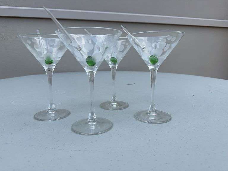 (4) Martini Glasses