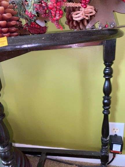 Wooden Side Table and Decor