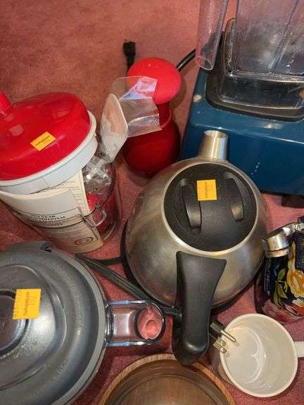 Large Assortment of Kitchen Appliances- Blenders, Mixers, Electric Can Opener