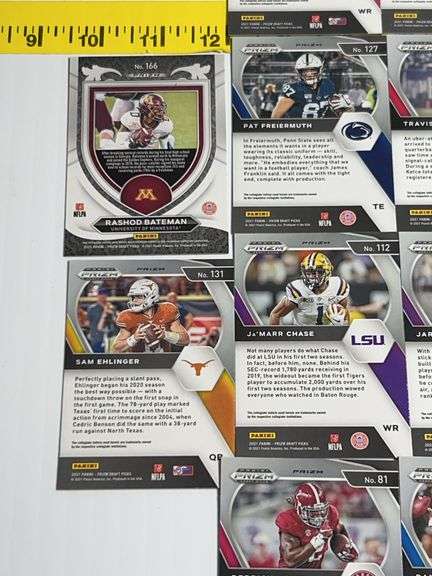Assortment of College Football Trading Cards