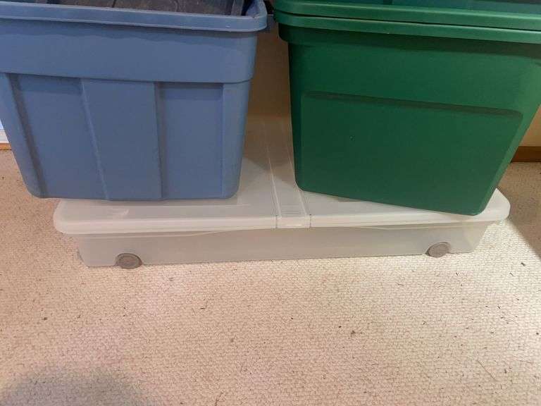 Assortment of storage totes