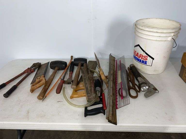 5-Gallon Bucket , Assorted Tools