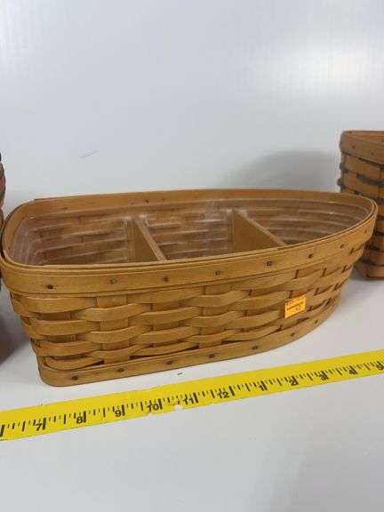 2000 Longaberger All American Sparkler Basket, Longaberger Tow Your Boat Basket, (2) Small Longaberg